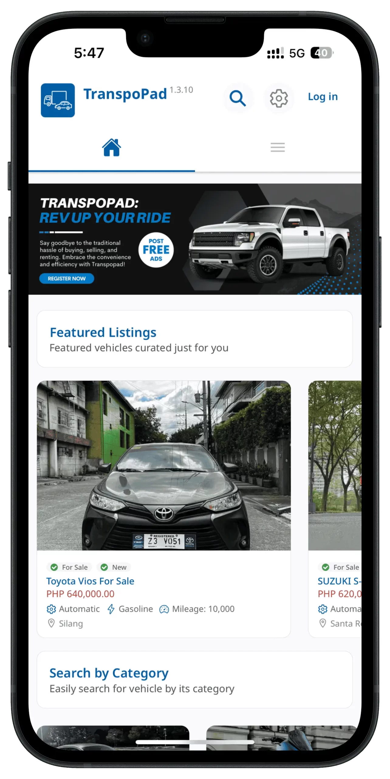 TranspoPad: Car Dealerships Mobile App